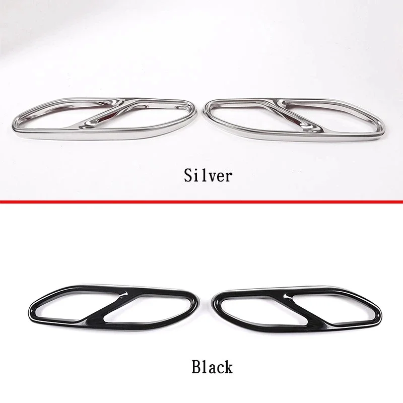 

1Pair For Mercedes Benz S Class W222 2018 2019 2020 2021 2022 Car Accessories Exhaust Pipe Tail Cover Trim 304 Stainless Steel