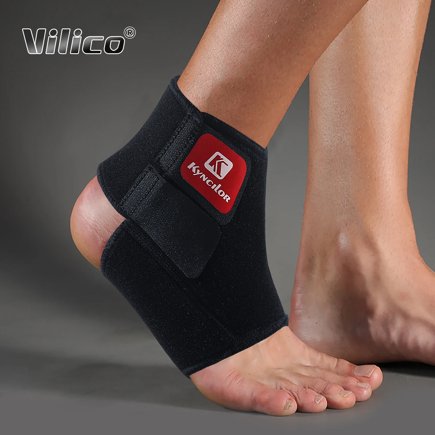 Vilico Ankle Brace Adjustable Ankle Support Protection Elastic Compression Brace Guard Support Running Bandage Wrap ankle support ankle straps fitness ankle straps ankle support brace