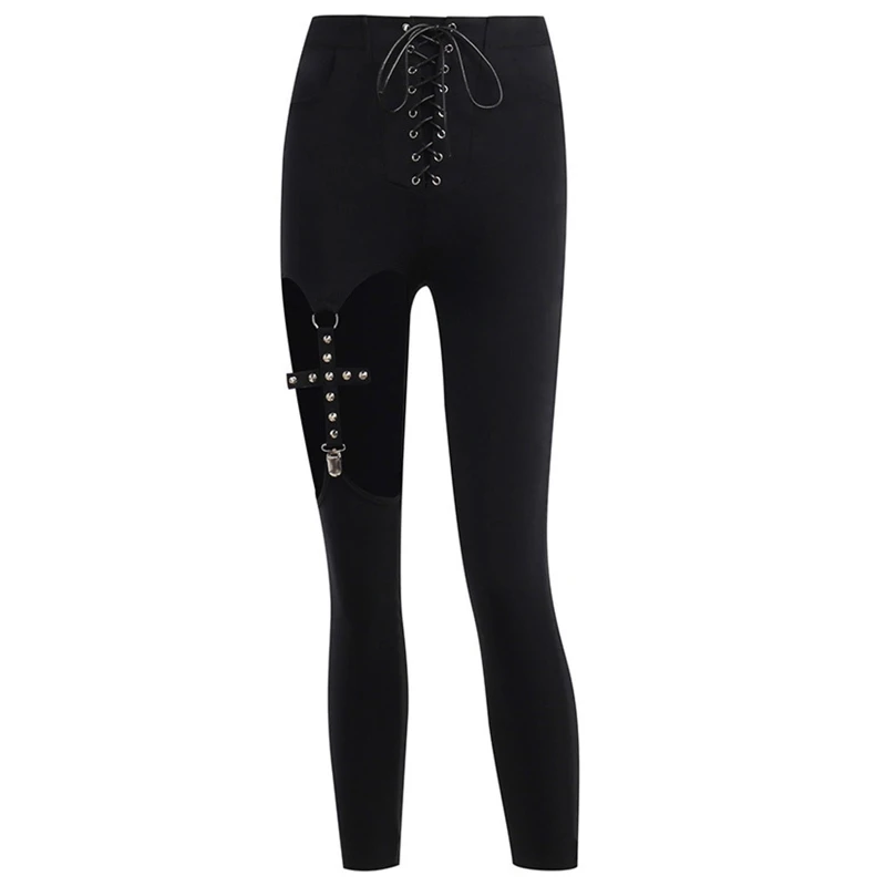 

Slimming Elastic Casual Pants for Women Girl Classic Drawstring Bandage Trousers