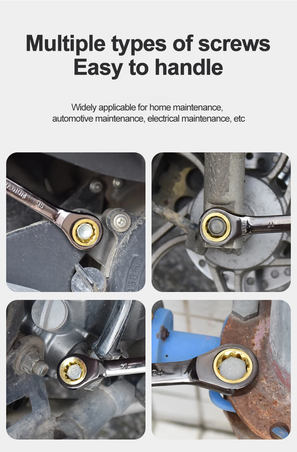 1Pc Universal Torx Schlüssel Einstellbare Drehmoment 6-32mm Ratsche Spanner für Fahrrad Motorrad Auto Reparatur Werkzeuge Mechanische werkzeug – Detail 10