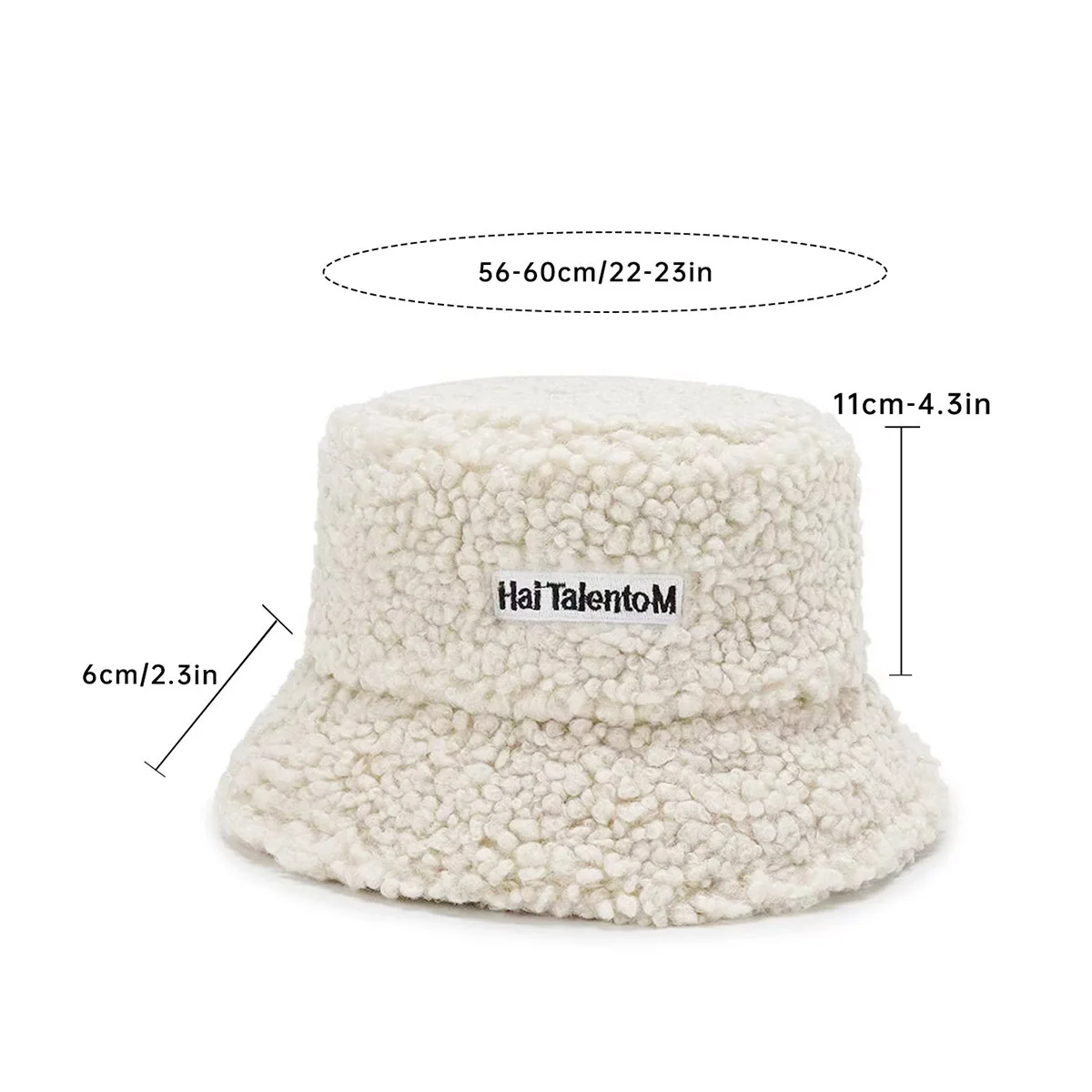 Women's Furry Hat 2025 New Autumn and Winter Plush Fisherman Hat Large Head Circumference Korean Style Versatile Bucket Hat Camping Hat