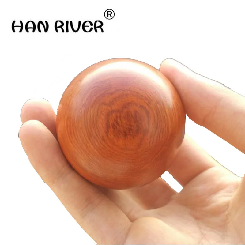 Fitness spend pear care wood-pellet palm massage ball senile rehabilitation therapy tool "
