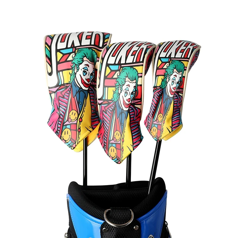 Copricapo In Legno Per Mazze Da Golf, Modello Joker, Alta Qualità, Copertura Per Cappuccio Resistente Impermeabile In Pu, Driver Fw Ut Golf 1, 3 Ut Wo