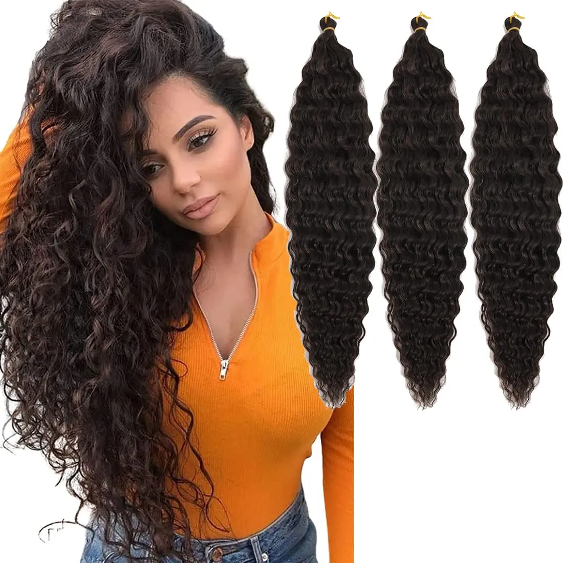 Ocean Wave Crochet Hair Deep Wave Twist Crochet Hair Extensions Curly Braiding Hair Long Wavy Water Wave Braids For Women