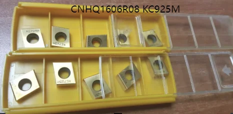 오리지널 카바이드 삽입물, CNHQ1606R08, KC925M, 10 개