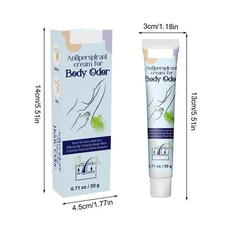 Armpit Smell Remover Underarm Odor Treat 0.71 Oz Underarm Odor Protection Floral Scent Smell Armpit Sweat Odor Treat Cream For