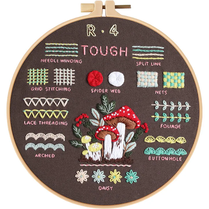 Embroidery Kit for Beginners Adults Learn 38Stitches from Instruction Needlepoint Kits for Adults with Stamped Patterns