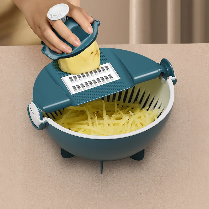 

Upgrade Your Kitchen with the New Drain Basket Vegetable Cutter - Multifunctional Tool for Fruits and Vegetables
