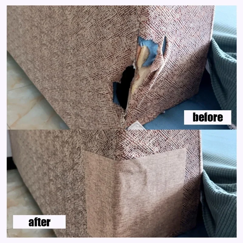 DIY 자체 접착 리넨 원단 수리 스티커, 소파 가구 자동차 좌석 의자 장식 리넨 패치, 수공예품 상자