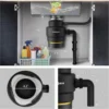 Food Waste Disposal Continuous Feed, Kitchen Garbage Disposal with Dishwasher Connection & Plug, Power Cord Included, Matte Blac 6