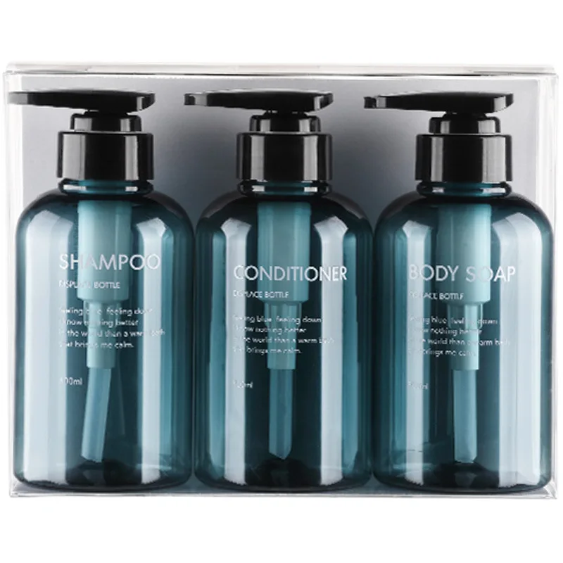 3-piece Soap Dispenser Hand Soap Bottle Shampoo Shower Gel Bottle Outdoor Travel Tool Bathroom Accessories Set 300ML / 500ML soap dispenser