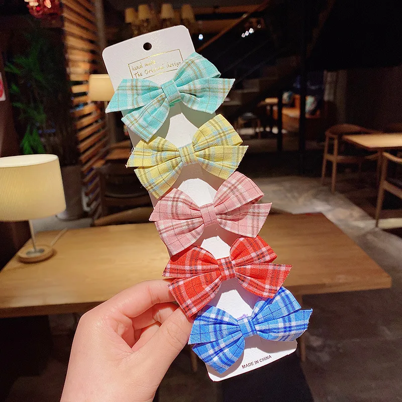 5pcs/lot Cute Kids Hair Pin Children's Hair Clip Set Bow Hairpin Infant Baby Headdress Fashion Birthday Gifts for Babies Girls baby stroller mosquito net Baby Accessories