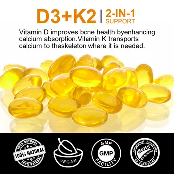 Green People Vitamin D3 K2 Capsules for Promoting Heart, Bone and Dental Health, Immunity and Emotional Support 5
