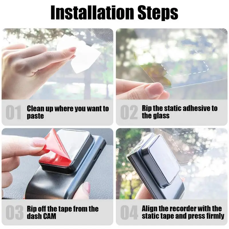 Dashcam Windshield Sticker 6pc Windshield Sticker Electrostatic Stickers For Dash Cam Transparent Windshield Film Screen Sticker