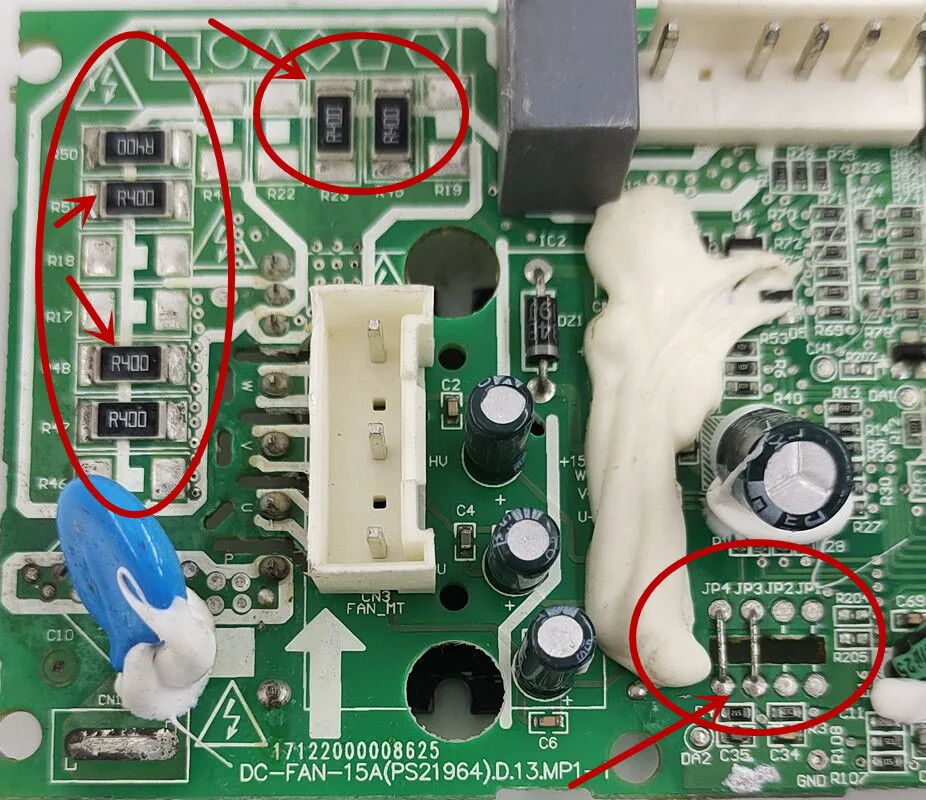 Air Conditioner Control Board Fan Module PCB DC-FAN-15A(PS21964).D.13.MP1-1 Air Conditioner Parts For Midea 17122000008625