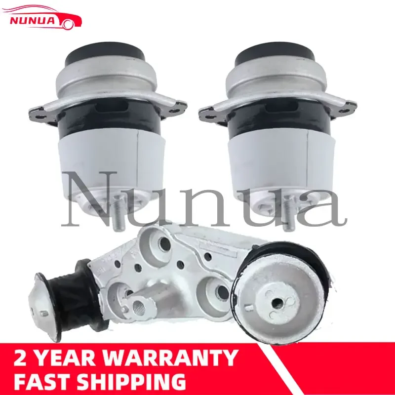 3PCS Engine Gearbox Support Motor Mount Kit For Porsche Panamera S Hybrid 970 V6 2010- 97037505700 97037511801