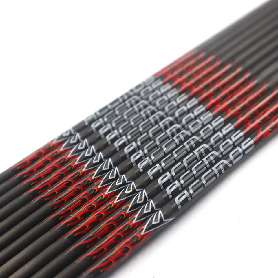 

6Pcs ID 4.2/6.2mm Spine250/300/350/400/500/600/700/800/900/1000/1100/1300/1500/1800 Pure Carbon Arrow Shaft for Recurve Bow