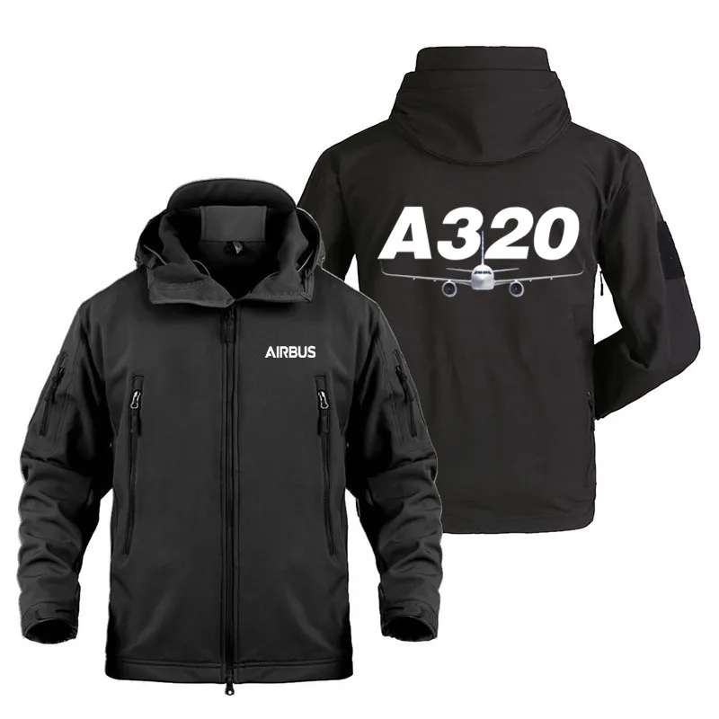 

Tops 2023 Fleece Warm Super Airbus A320 Pilots Windproof Waterproof SoftShell Man Coat Jacket Military Outdoor Jackets for Men