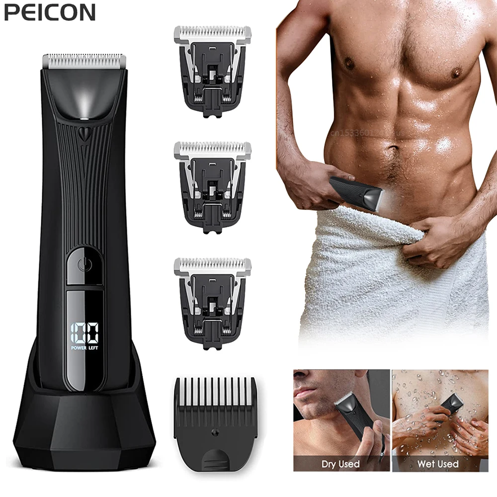 

Body Trimmer For Men Painless Epilator Rechargeable Shaver For Sensitive Areas Bikini IPX7 Electirc Epilator Body Hair Trimmer