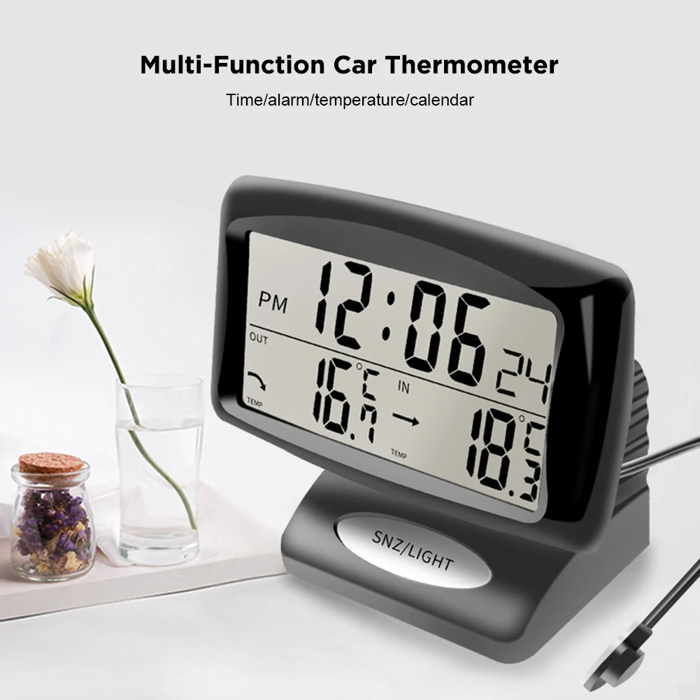 Thermomètre numérique intérieur et extérieur pour voiture, Mini écran LCD,  12V, capteur de câble 1.5m, nouveauté - AliExpress