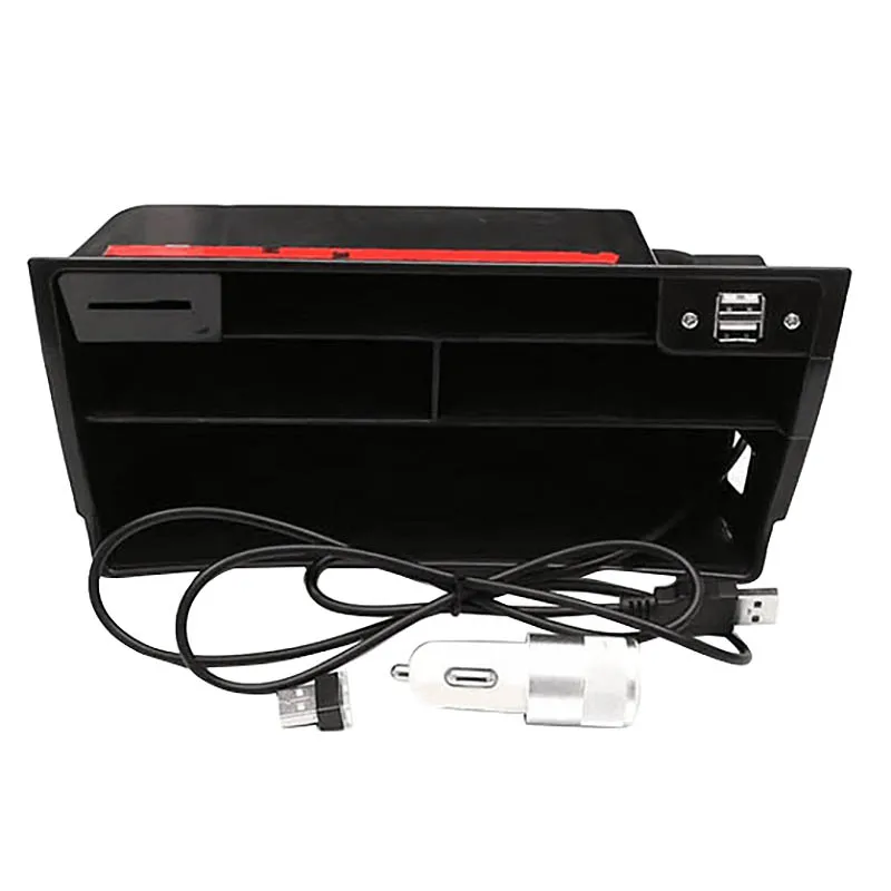 

Автомобильный многофункциональный контейнер для хранения с центральным управлением, автомобильное зарядное устройство USB, контейнер для хранения для Mazda 3 Axela 2019