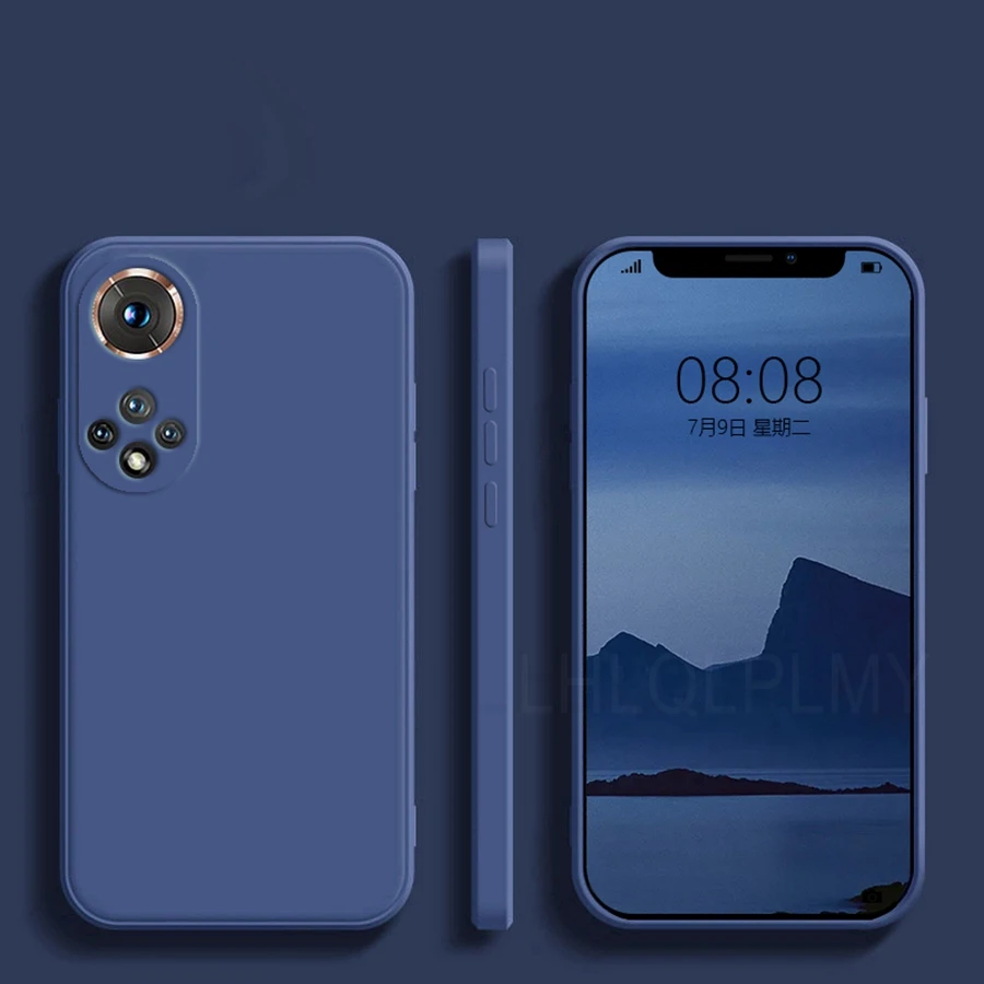Elegant Square Liquid Silicone Soft Phone Case Cover