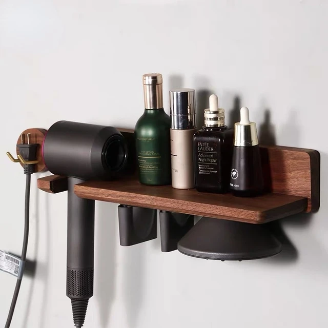 Rustic Hair Dryer Holder Wall Mounted, Hair Tools and Styling Organizer for  Bathroom , Bathroom Supplies Tissue Holder