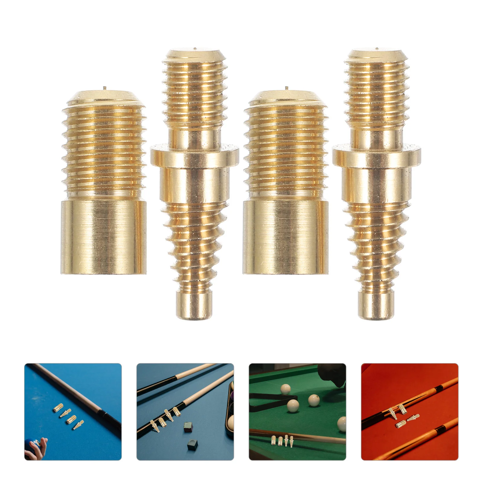 Two Sets Heavy Duty Copper Pool Joint Connecting Screws Extension Rod Parts Accessories Snooker Billiard Game Supplies