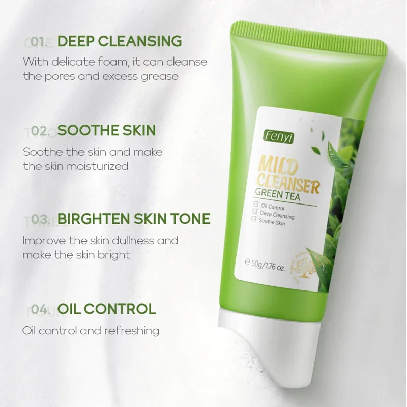 Vitamin C Facial Cleanser Skin Deep Cleansing Moisturizing Blackhead Removal skincare Face Wash Foam Face Cleanser Skin Care 4
