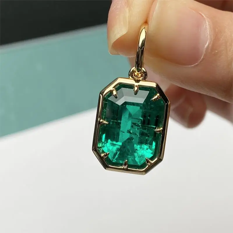 Pirmiana Colected Lab Grown Emerald Colombia Green Color with Nice Inclusions Like Natual Gemstone for  Pendant Necklaces pirmiana cubic zirconia loose stones diamond gemstones with different size master tester comparison set