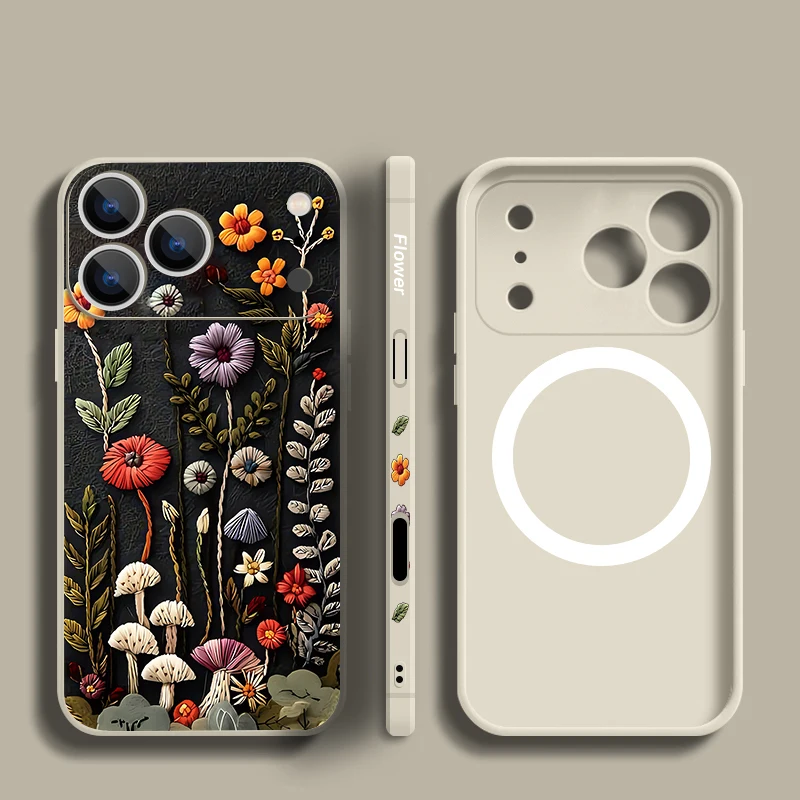 Magnetic Lanyard Phone Case with Embossed Pattern and Soft TPU Cover
