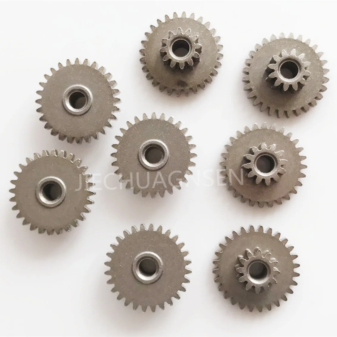 Metal Dual Gear 0.5 Modulus 12 Teeth 28 Teeth 3MM Hole Diameter 0.5M 12T+28T Variable Speed Reducer Gear 2PCS/LOT