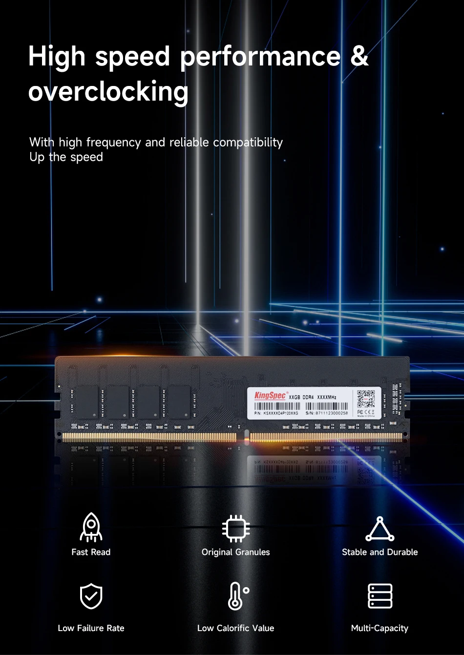 Оперативная память KingSpec DDR4, ОЗУ для настольного компьютера ...