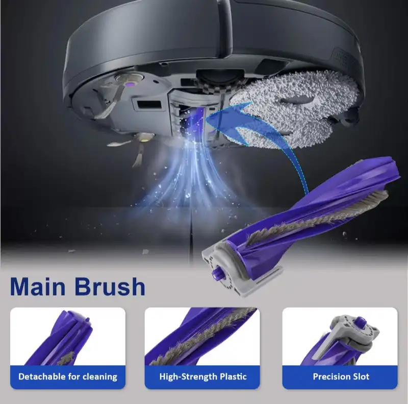Narwal Freo X Ultra / J4 / J4 Lite Robot Vacuum Spare Parts Main Side Brushes Mop Cloths HEPA Filters Accessories - Image 2