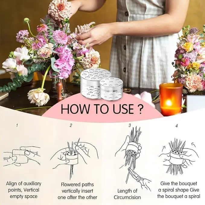 Flower Stand 2pcs Spiral Flower Stand Ring Spiral Flower Pole Stand Bottle Diy Bouquet Twist Floral