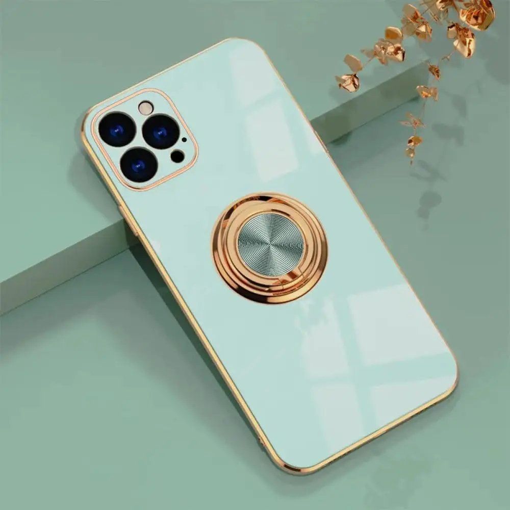 Magnetic Ring Holder Shockproof Silicone Kickstand Case - Universal Phone Cover