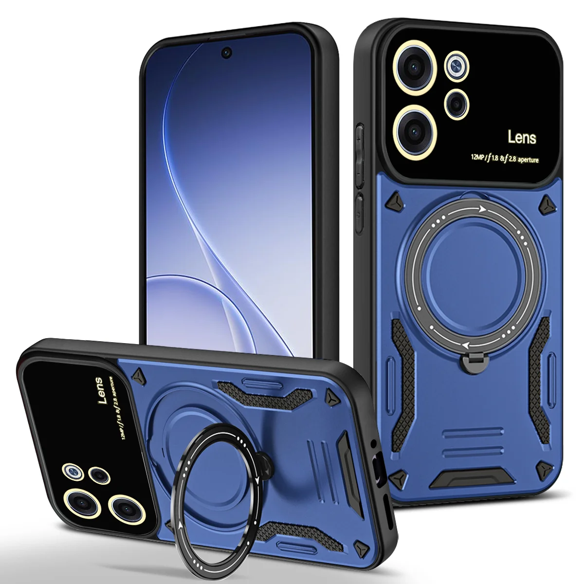 360° Rotating Magnetic Bracket Armored Phone Case with Magsafe Protective Cover