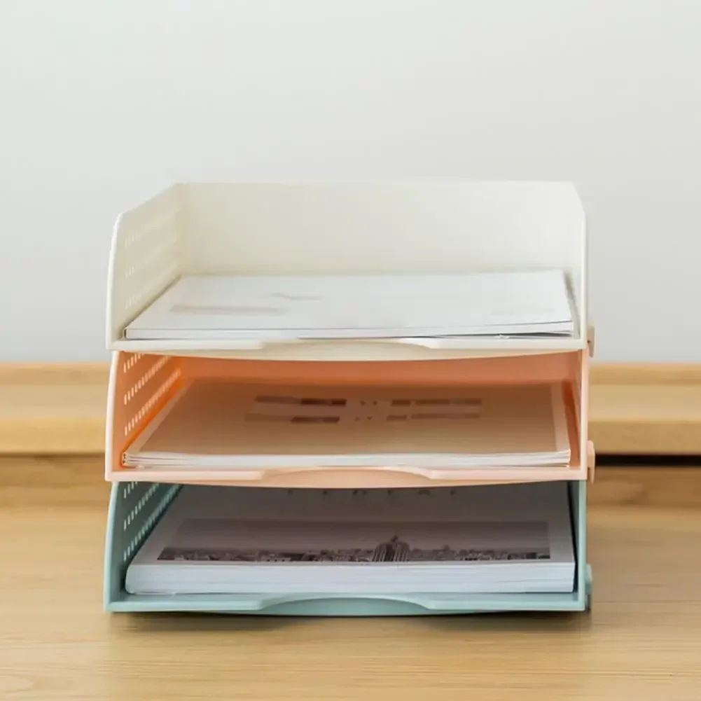 

Stable Rack Organizer Organiser File Gadget Plastic Durable Paper Document Tray Lightweight