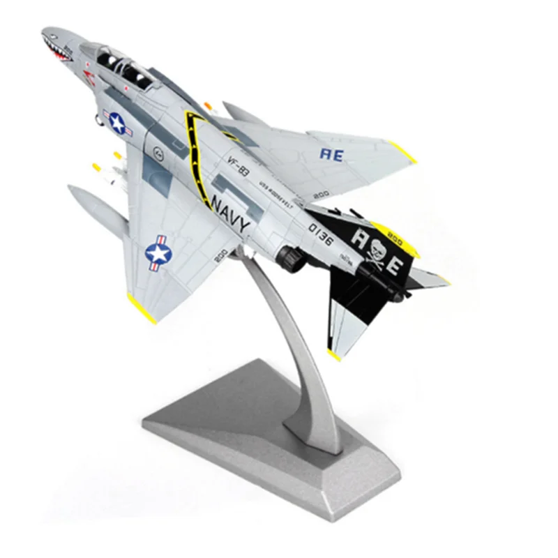 

1:100 Scale American F-4C Ghost Attack Aircraft F4 Diecast Alloy Fighter Model Simulation Airplane Decoration Collection Toys