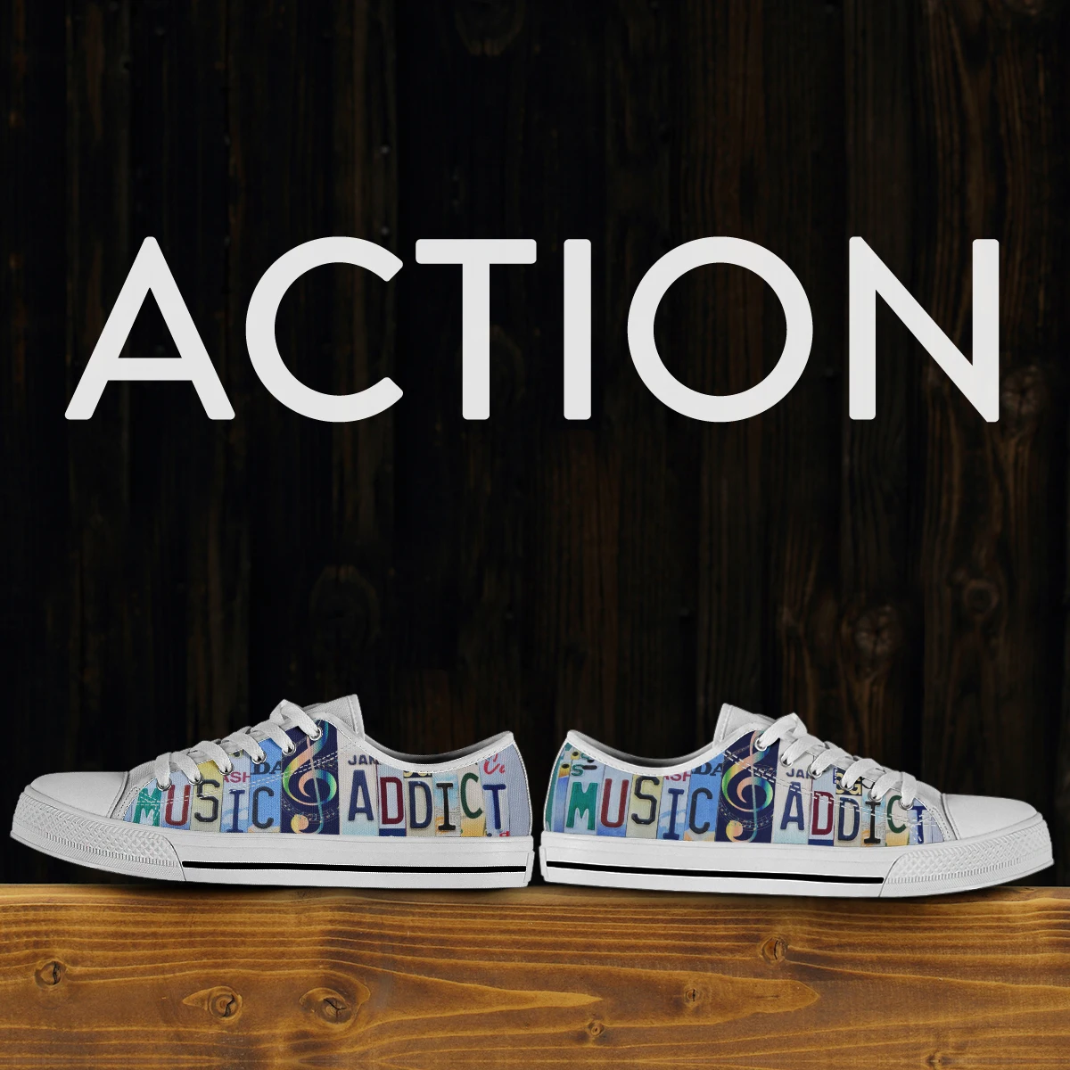 License Plate Music Addict Print Canvas Women Shoes Summer Autumn Breathable Cloth Casual Walking Outdoor Sports Shoes