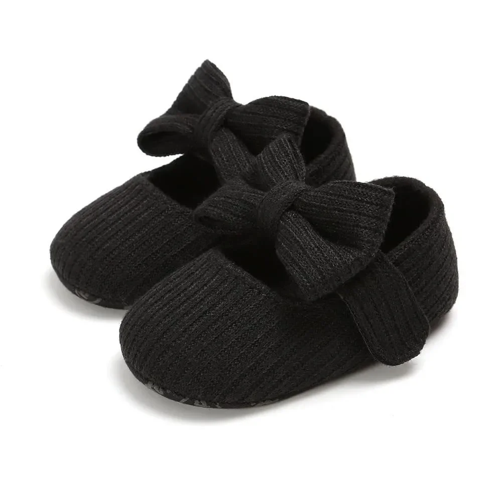 Infant Baby Girls Princess Mary Jane Flats Shoes,Toddler Soft Sole Wedding Dress First Walker Non-Slip Bowknot Pre-Walkers Shoes 5