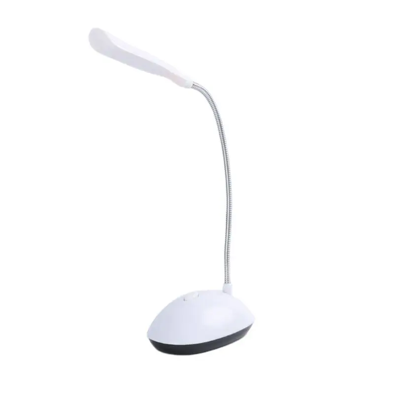 배터리 전원 미니 LED 책상 램프 360도 회전 조절 가능한 구즈넥 호스 눈 보호 독서 야간 조명
