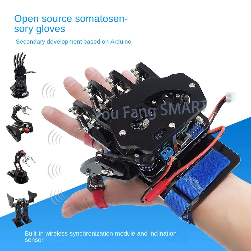 5 Dof Bionic Robotic Palm Uhand Somatosensory Open Source Robot educativo fai da te compatibile per Robot programmabile Arduino Stm32 - immagine 6
