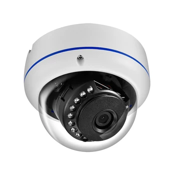 AZISHN-2.8mm 와이드 앵글 POE Vandalproof H.265 5MP 4MP 3MP 2MP 오디오 IP 카메라, 방수 돔 P2P 15IR CCTV 감시 키트용