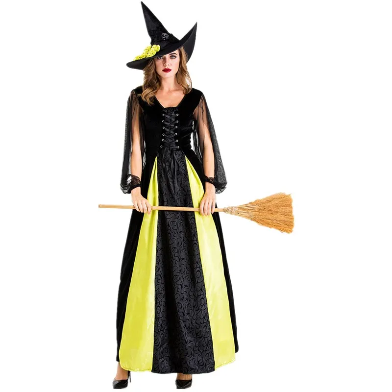 

Mexico Day of The Dead Horror Devil Vampire Cosplay Costume Halloween Carnival Party Scary Witch Fancy Dress