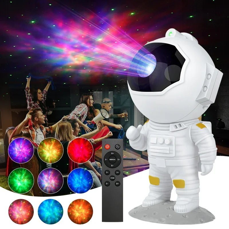 

LED Astronaut Galaxy Starry Sky Projector Lamp Home Children's Bedroom Decor Night Light Remote Control Nebula Projection Lamps