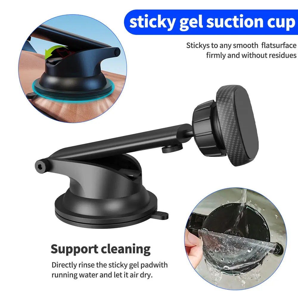 Car Phone Holder For Xiaomi mi Max Windshield Dashboard Telescopic Suction Cup Car Mount Magnetic Holder Cell Mobile Phone Stand