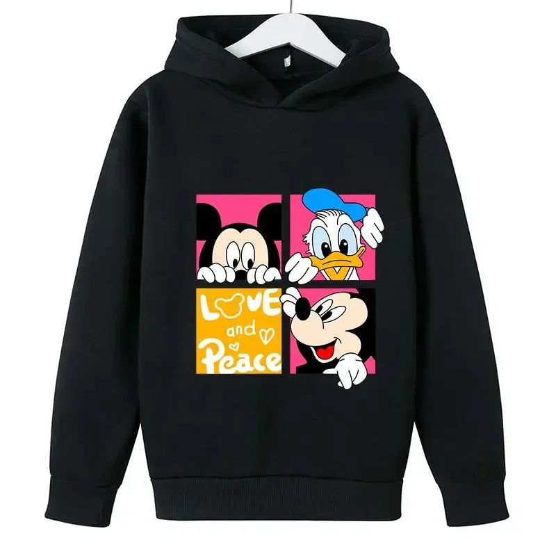 thumbnail image 1 of Sudadera con capucha de Minnie para niños, ropa para niños, niñas, patrón de Mickey Mouse y el pato Donald, ropa de moda para exteriores, 1 of 5