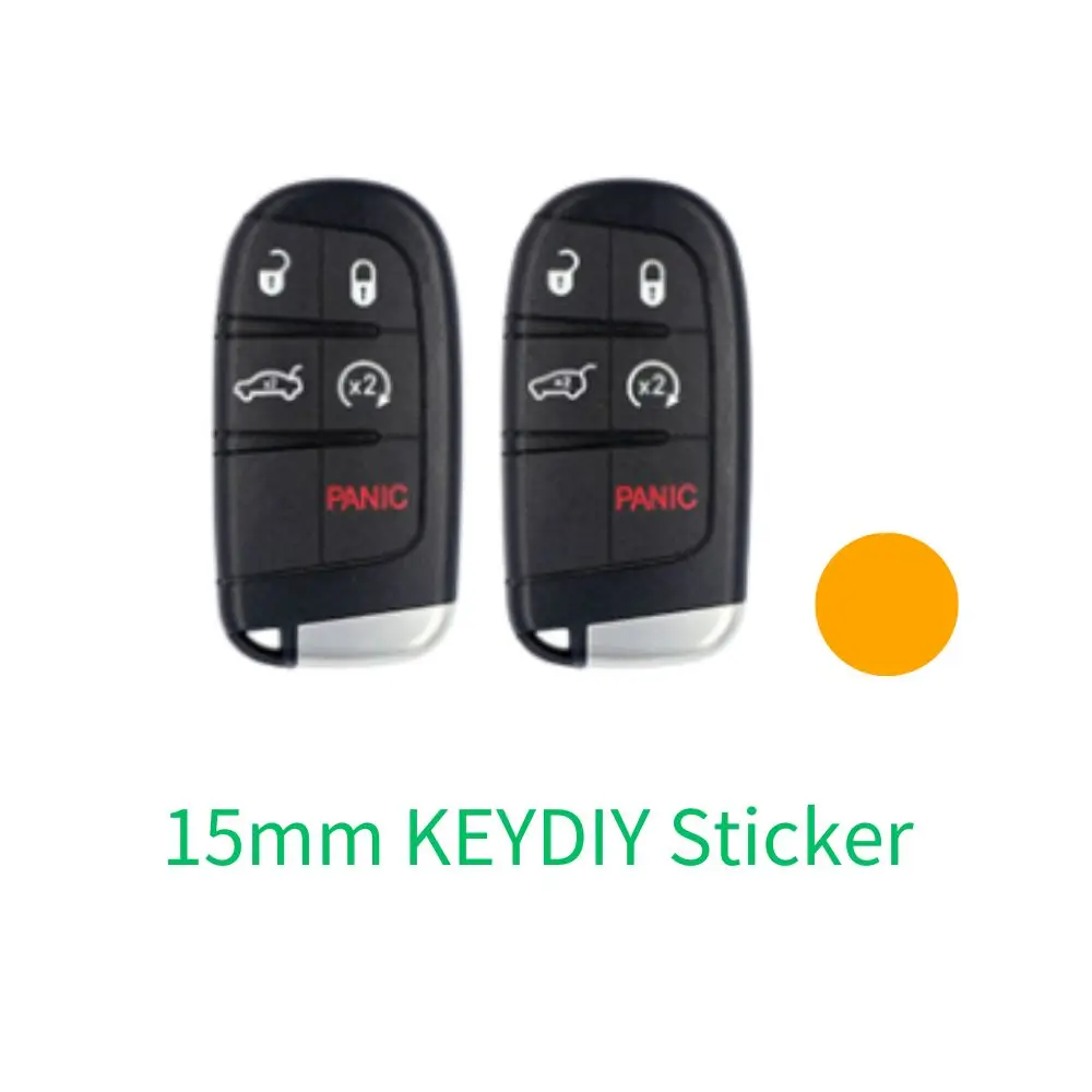 

For Fiat 500X Car Key Remote Case Fob Shell Cover 15mm Replacement Aluminum Metal Emblem Symbol Stickers Badges