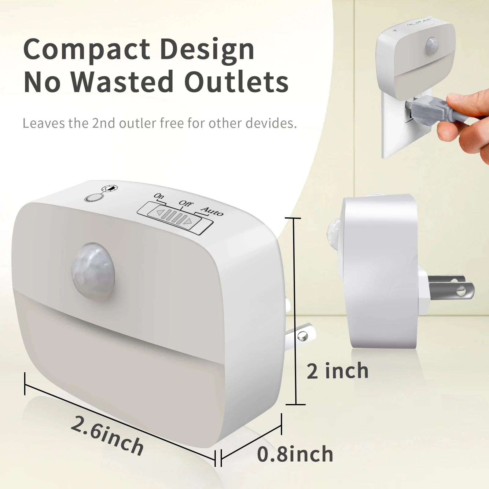 LED Motion Sensor Night Light - Ambient Lighting for Bedroom, Hallway, and Bathroom